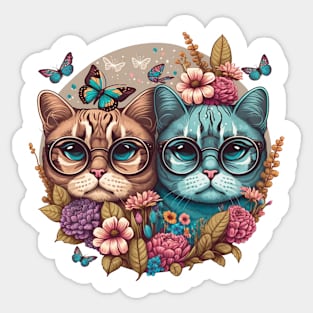 Cute Cats illustration Sticker